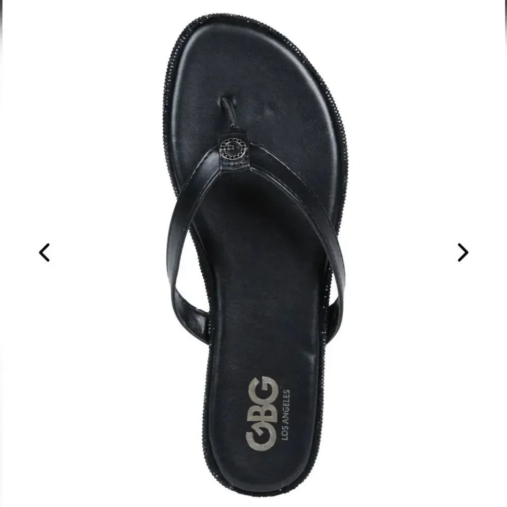 BRAND NEW GBG WOMEN's FAUX LEATHER FLIP FLOPS